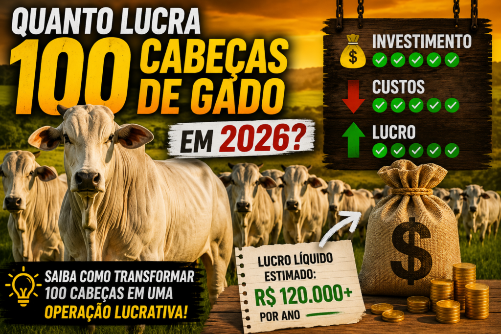 Quanto Lucra 100 Cabeças de Gado em 2026?
